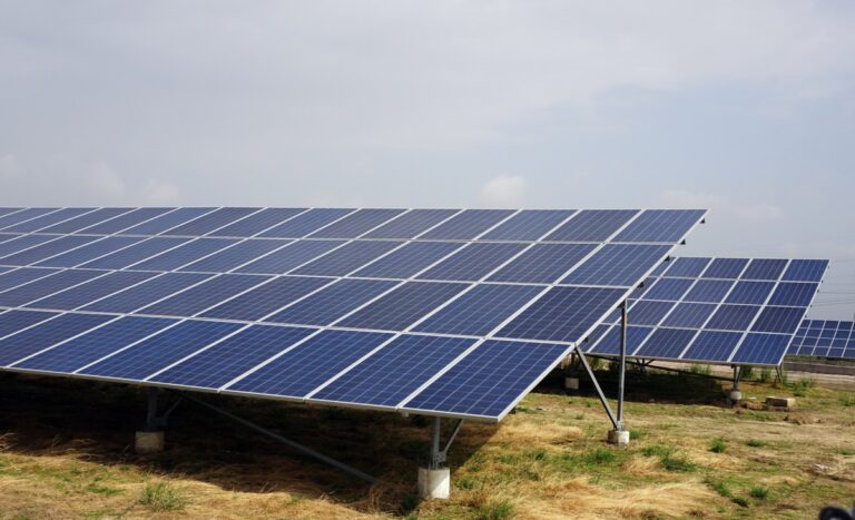 Solar panels catching the sun