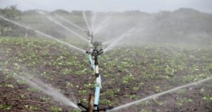 A field in irrigation